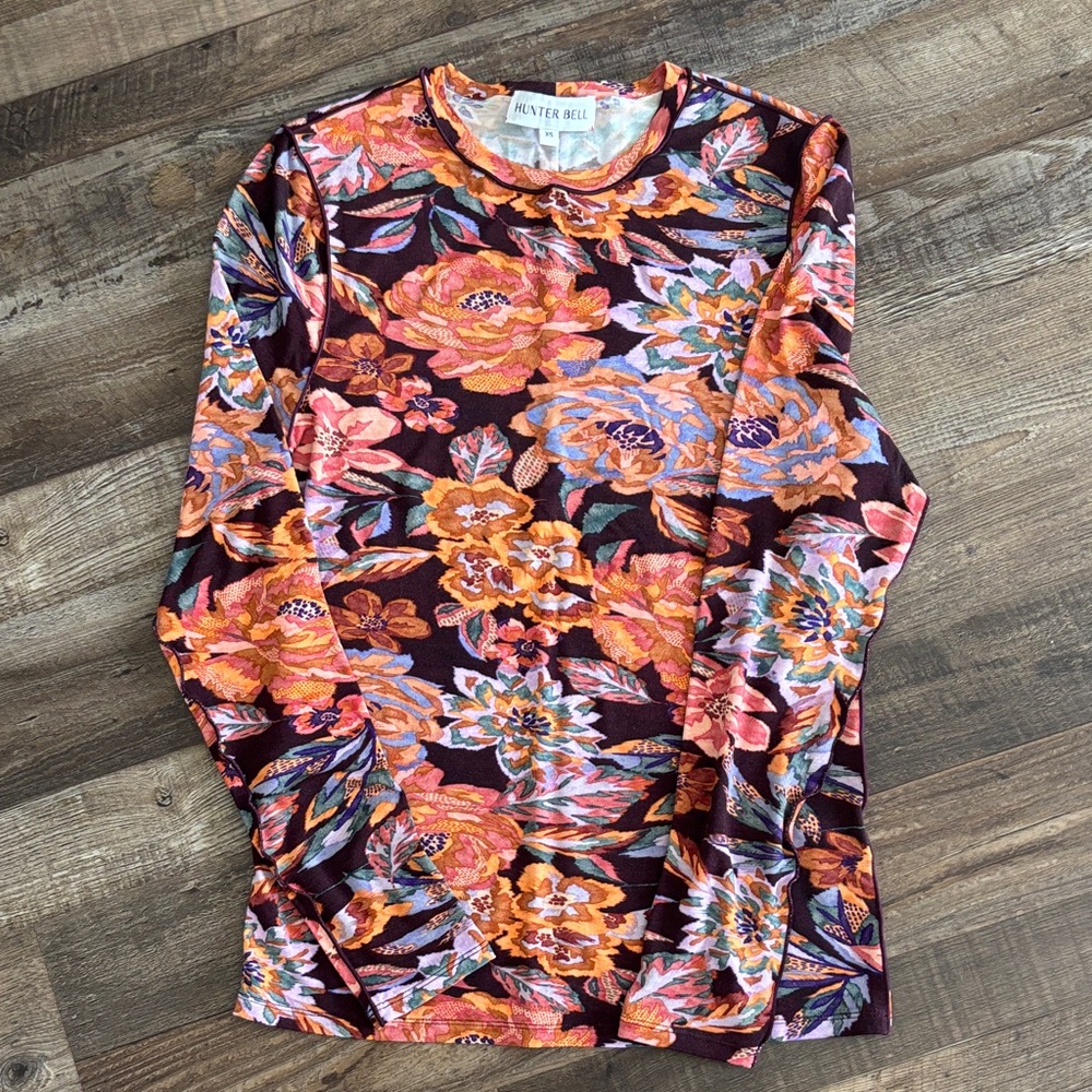 Hunter Bell long sleeve floral top